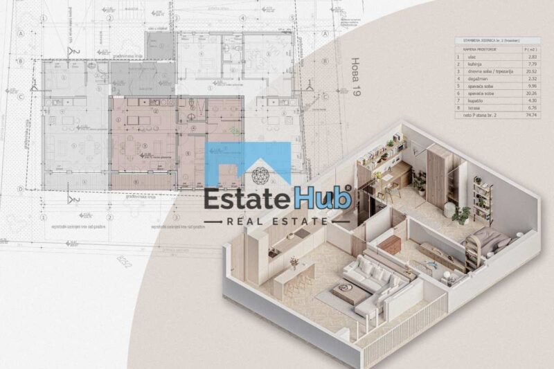 Prodaja: 3.0-stan-75m²+40m2-Jajinci - Slika 9